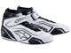 ALPINESTARS TECH-1 T V3 22 AUTO FIA APPROVED BOOT - WHITE/BLACK