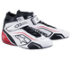 ALPINESTARS TECH-1 T V3 22 AUTO FIA APPROVED BOOT - WHITE/BLACK/RED